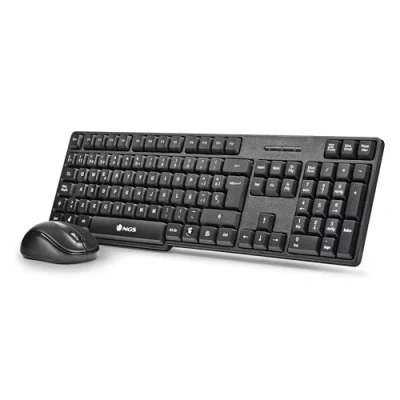 Afbeelding van Toetsenbord en muis NGS KEYBOARD 0358 Zwart Wireless