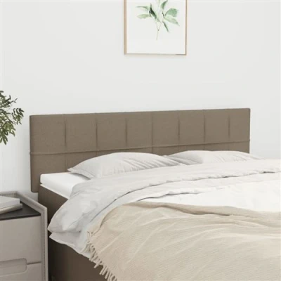 Afbeelding van Hoofdborden 2 st 72x5x78/88 cm stof taupe