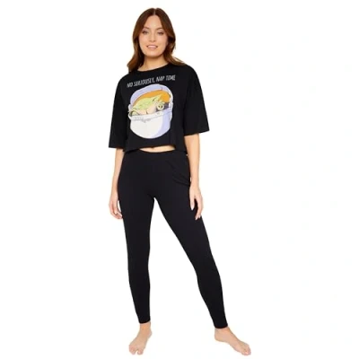 Afbeelding van Disney pyjamaset, pyjamaset voor dames, zwart.