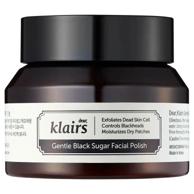 Afbeelding van klairs Gentle Black Sugar Facial Polish 60G Gezichtsscrub &amp; peeling, Maat: 110 g, Neutral