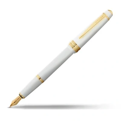 Image de Cross Bailey Light Stylo plume F avec emballage cadeau Blanc ferrures dorées 1 pièce (1 pièce)
