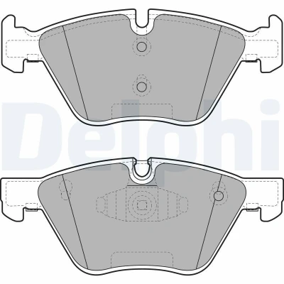 Afbeelding van DELPHI LP1960 Remblokkenset Geschikt voor slijtage waarschuwingscontact Met anti kreukplaat Zonder toebehoren BMW: 3 Saloon, Touring, 1 Hatchback