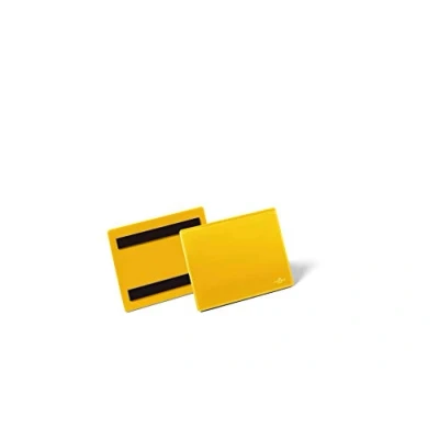 Afbeelding van Durable 50 magneetvakken voor etiketten/documenten A6 geel 175604