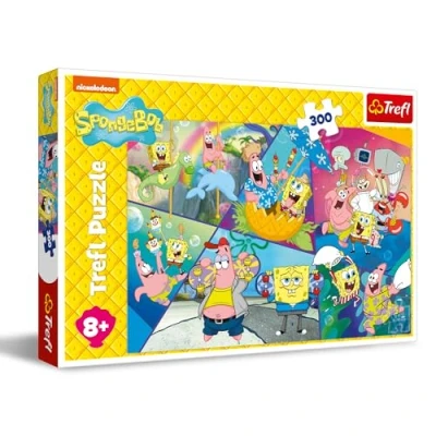 Afbeelding van Trefl SpongeBob de op Bikini Island puzzel 300 stukjes Kleurrijke met filmfiguren, creatief entertainment, vrije tijd voor kinderen vanaf 8 jaar