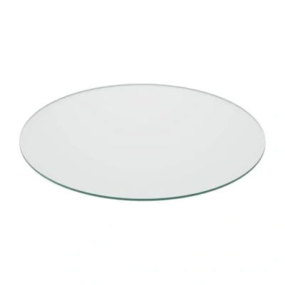 Afbeelding van Relaxdays 8 mm veiligheidsglasplaat, gehard veiligheidsglas, voor tafel, pan en meer, ronde glasplaat, Ø 70 cm, transparant