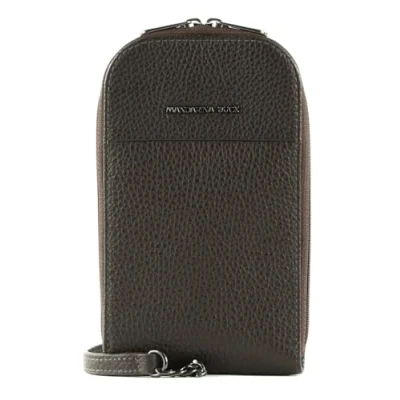 Afbeelding van MANDARINA DUCK Leren Schoudertas mobiele telefoon Mellow Leather Phone Crossbody Bag Mole Donkerbruin