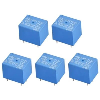 Afbeelding van Heschen PC kaartrelais, JQC 3F(T73), DC5V spoel, SPDT, 7A 240VAC 5 polige klemmen, stuks