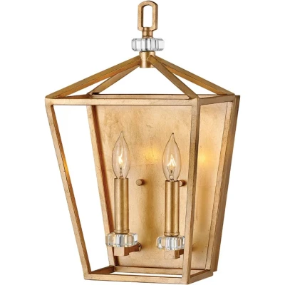 Afbeelding van Hinkley LED Wandlamp Stinson 2X E14 Max 60W Distressed Brass