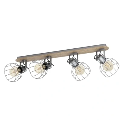 Afbeelding van EGLO Sambatello Spot E27 79,5 cm Bruin/Zilver