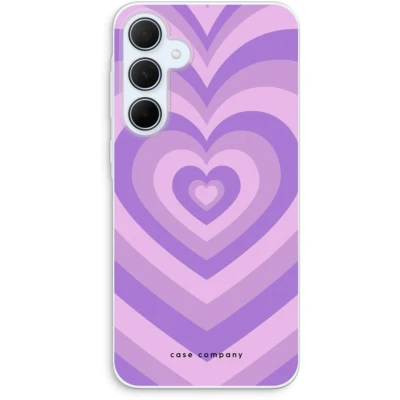 Afbeelding van Case Company® hoesje geschikt voor Samsung Galaxy A35 Hart Paars Soft Cover Telefoonhoesje Bescherming aan alle Kanten en Schermrand