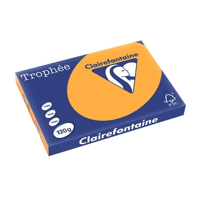 Image de Clairefontaine papier couleur 120 g/m² A3 (250 feuilles) clementine