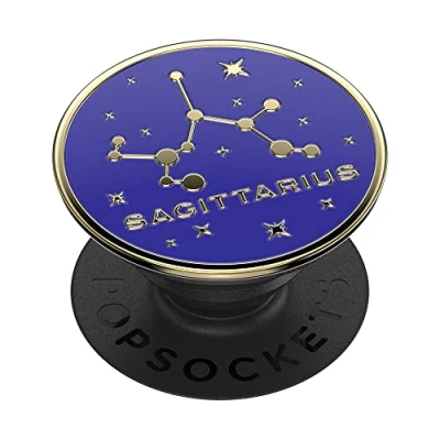 Afbeelding van PopSockets: PopGrip houder en handgreep voor smartphone tablet met verwisselbare top Enamel Zodiac Sagittarius