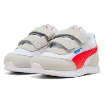 Afbeelding van PUMA Baskets unisexes pour bébé R78 Lightwind V Inf, cramoisi foncé gris clair froid blanc, 22 EU