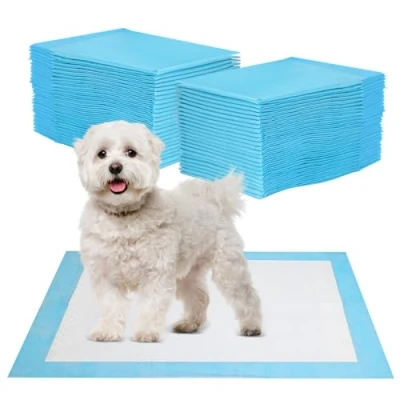 Afbeelding van JANUIXCO Lot de 40 tapis hygiéniques pour chiens 60 x cm, design à 5 couches, anti fuites, jetables chien, surface séchage rapide