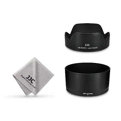 Afbeelding van JJC Zonneschermset voor Canon RF S 55 210 mm F5 7.1 IS STM en EF M 15 45mm f/3.5 6.3 18 f/4.5 vervangt ET 60B EW 53