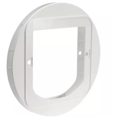 Afbeelding van SureFlap DualScan Microchip Kattenluik Accessoires: witte montage adapter (ZONDER kattenluik)