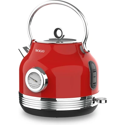 Afbeelding van SOGO Human Technology Waterkoker Snoerloos, Oververhittingsbeveiliging, CoolTouch behuizing Rood (metallic)