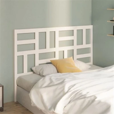 Afbeelding van Hoofdbord 126x4x104 cm massief grenenhout wit