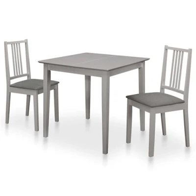 Afbeelding van vidaXL 3 delige Eethoek MDF grijs