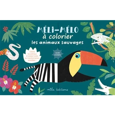 Image de Méli mélo à colorier : Les animaux sauvages