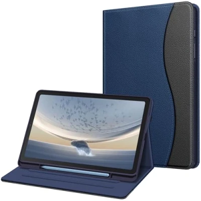 Afbeelding van Fintie beschermhoes voor Samsung Galaxy Tab S6 Lite 10.4 2022/2020 SM P610/P613/P615/P619, zachte TPU met S penhouder en documentsleuven, donkerblauw