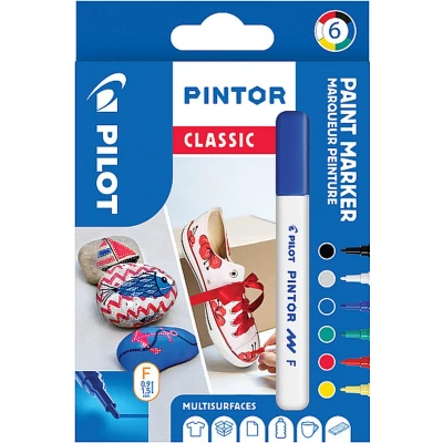 Afbeelding van Verfstift Pilot Pintor classic 1.0mm ass etui à 6 stuks assorti