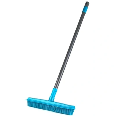Image de Beldray Balai En Caoutchouc Pet Plus+, Brosse de Nettoyage avec Raclette pour Tapis et Moquettes, Manche Extensible 1,2 m, Parfait Enlever les Poils d&#039;Animaux, Cheveux Saletés