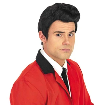 Afbeelding van Fun Shack Zwarte Teddy Boy pruik voor dames en heren