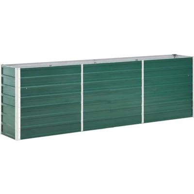 Afbeelding van Plantenbak verhoogd 240x40x77 cm gegalvaniseerd staal groen