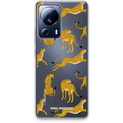 Afbeelding van Case Company® hoesje geschikt voor Xiaomi 13 Lite Luipaard Soft Cover Telefoonhoesje Bescherming aan alle Kanten en Schermrand
