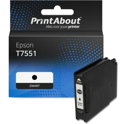 Afbeelding van Huismerk Epson T7551 Inktcartridge Zwart