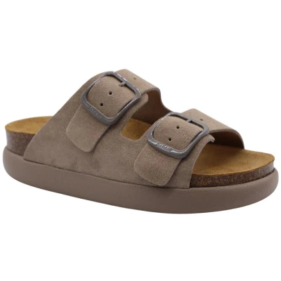 Afbeelding van Scholl Muiltjes, Dames, Maat: 36, Dark beige Veloursleer