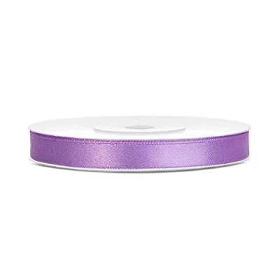 Afbeelding van Satijnen lint van polyester, strik en geschenkverpakking 6/12/25/38/50/100 mm x 25 m (maat 6 lavendelkleur)
