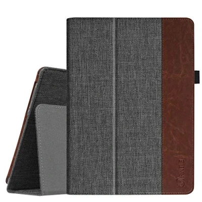 Afbeelding van FINTIE beschermhoes voor Huawei Mediapad M3 Lite 10 folio PU leer, standfunctie, met automatische slaap/wekfunctie, denim houtskool