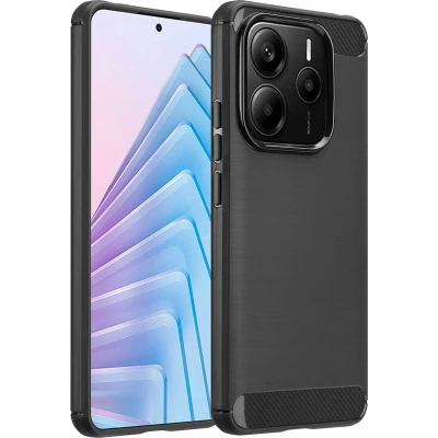 Afbeelding van imoshion Hoesje Geschikt voor Xiaomi Redmi Note 14 5G Siliconen Brushed Backcover Zwart