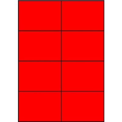 Afbeelding van Rode A4 etiketten 105 x 74 mm (100 vel)
