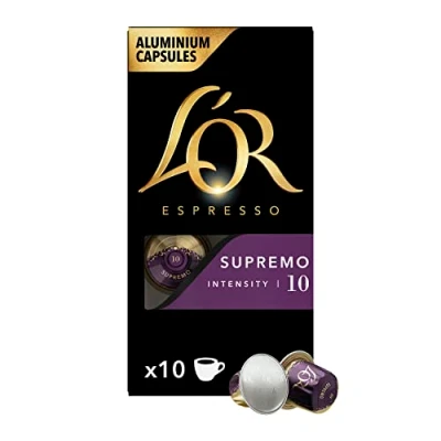Afbeelding van L&#039;Or Espresso Café Supremo intensiteit 10 capsules van aluminium, compatibel met Nespresso® machines*