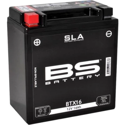 Afbeelding van BS battery 300763 btx16 AGM SLA Motorfiets Batterij Zwart