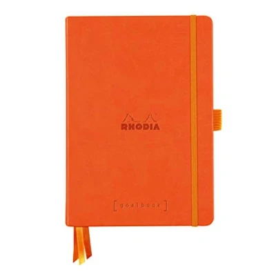 Afbeelding van Goalboek hardcover Tangerine Dotted Ivoor papier A5 90 gram Rhodia 224 vellen