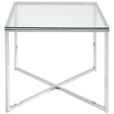 Image de Table de chevet Indor Verre 45x50x50 cm Transparent