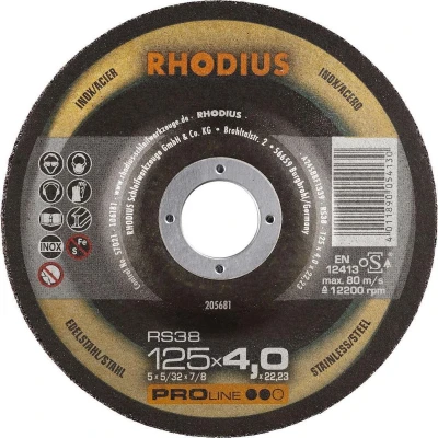 Afbeelding van Rhodius 200451 RS38 Afbraamschijf RVS, Staal 25 stuk(s)