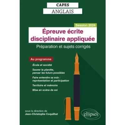Afbeelding van Capes anglais epreuve ecrite disciplinaire appliquee