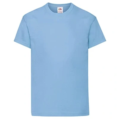 Afbeelding van Fruit of the Loom T shirt met korte mouwen voor heren, Hemelsblauw
