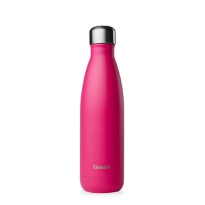 Afbeelding van Qwetch Originals Magenta Thermosfles, 500 ml, 24 uur koud en 12 warm, waterdicht, BPA vrij herbruikbaar, thermosfles van roestvrij staal, voor sport, reizen, kantoor, wandelen