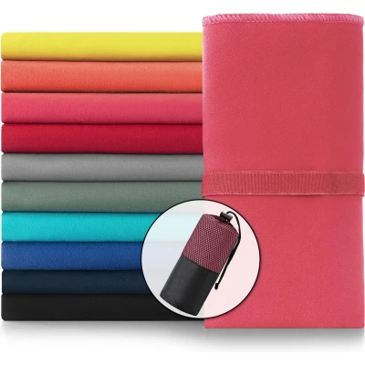Afbeelding van Blumtal Sporthanddoek microfiber: 80 x 40cm, roze, set van 2