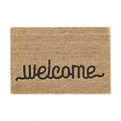 Afbeelding van Relaxdays deurmat welcome kokosmat 60 x 40 cm welkomstmat voordeur schonloopmat