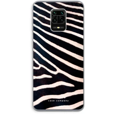 Afbeelding van Case Company® hoesje geschikt voor Xiaomi Redmi Note 9 Pro Zebra Soft Cover Telefoonhoesje Bescherming aan alle Kanten en Schermrand