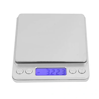 Afbeelding van Digitale keukenweegschaal, roestvrij staal, hoge precisie, 500 g/0,01 g, met lcd display voor levensmiddelen, fruit, wegen, kookgereedschap thuis