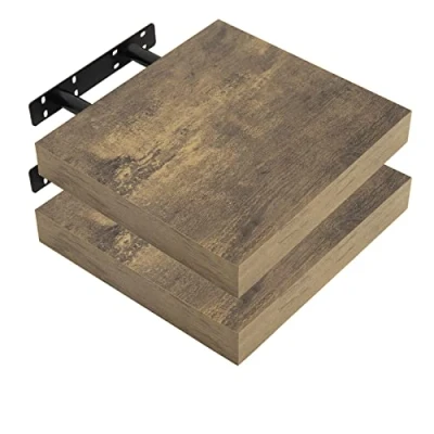 Afbeelding van WOLTU RG9365hov 2 Set van zwevende wandplanken, MDF, voor woonkamer, keuken, slaapkamer, badkamer