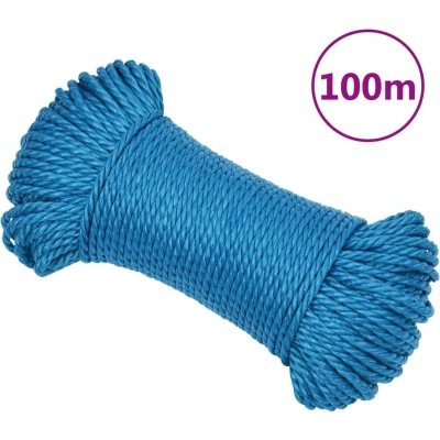Afbeelding van Werktouw 8 mm 100 m polypropeen blauw
